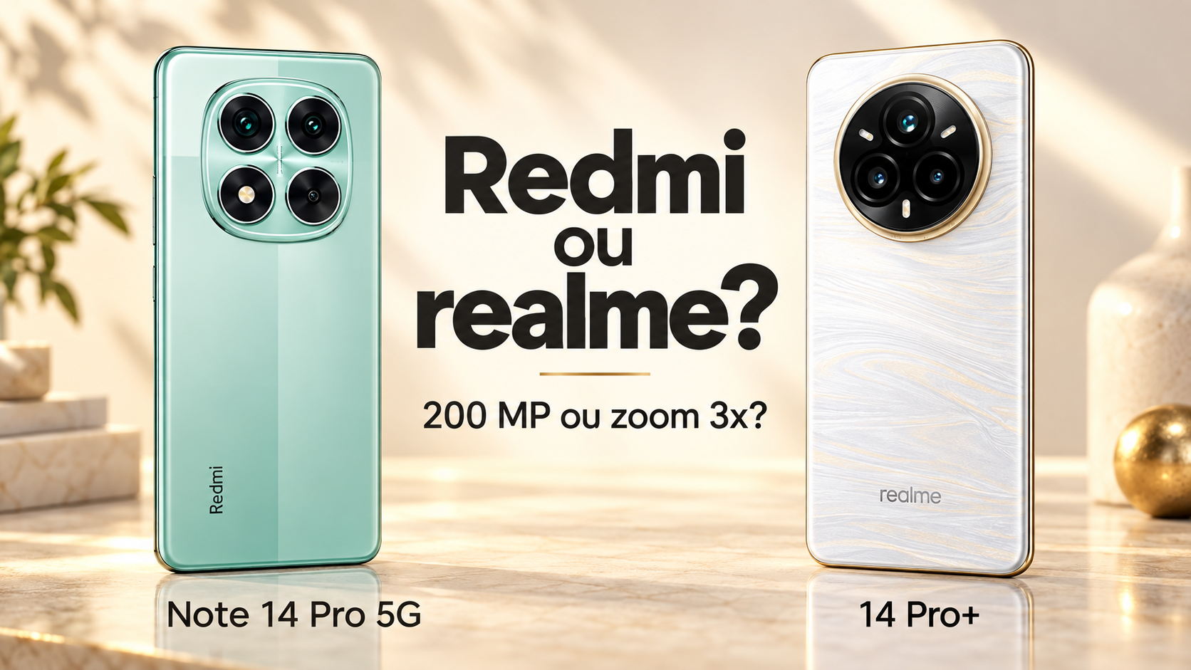 Note 14 Pro 5G ou realme 14 Pro+: 200 MP ou zoom 3x?