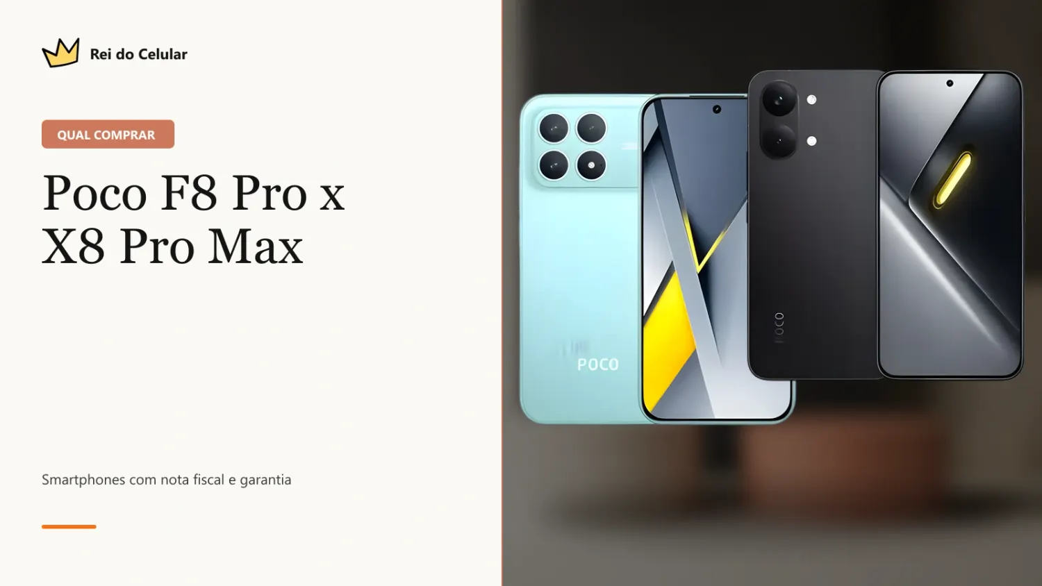 Poco F8 Pro x X8 Pro Max: qual vale mais na faixa de R$ 3 mil?