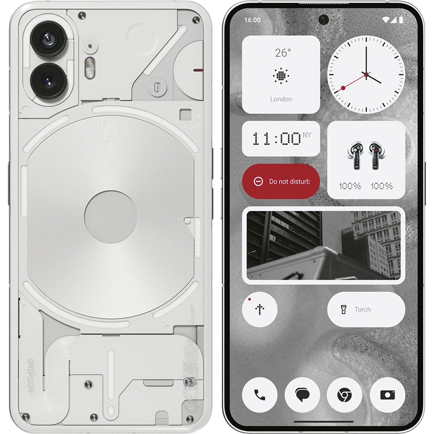 Nothing Phone (2): frente e traseira