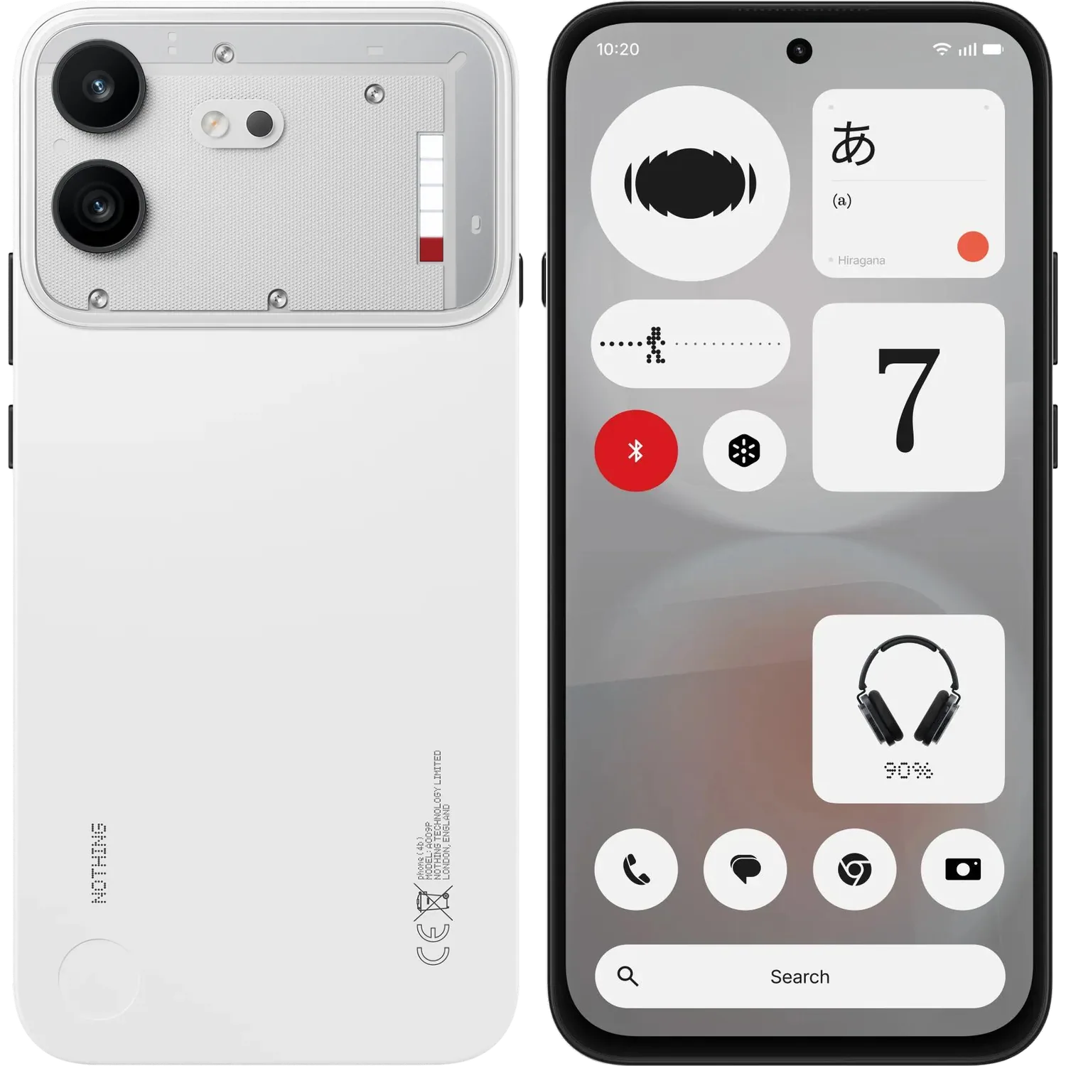 Nothing Phone (4b): frente e traseira