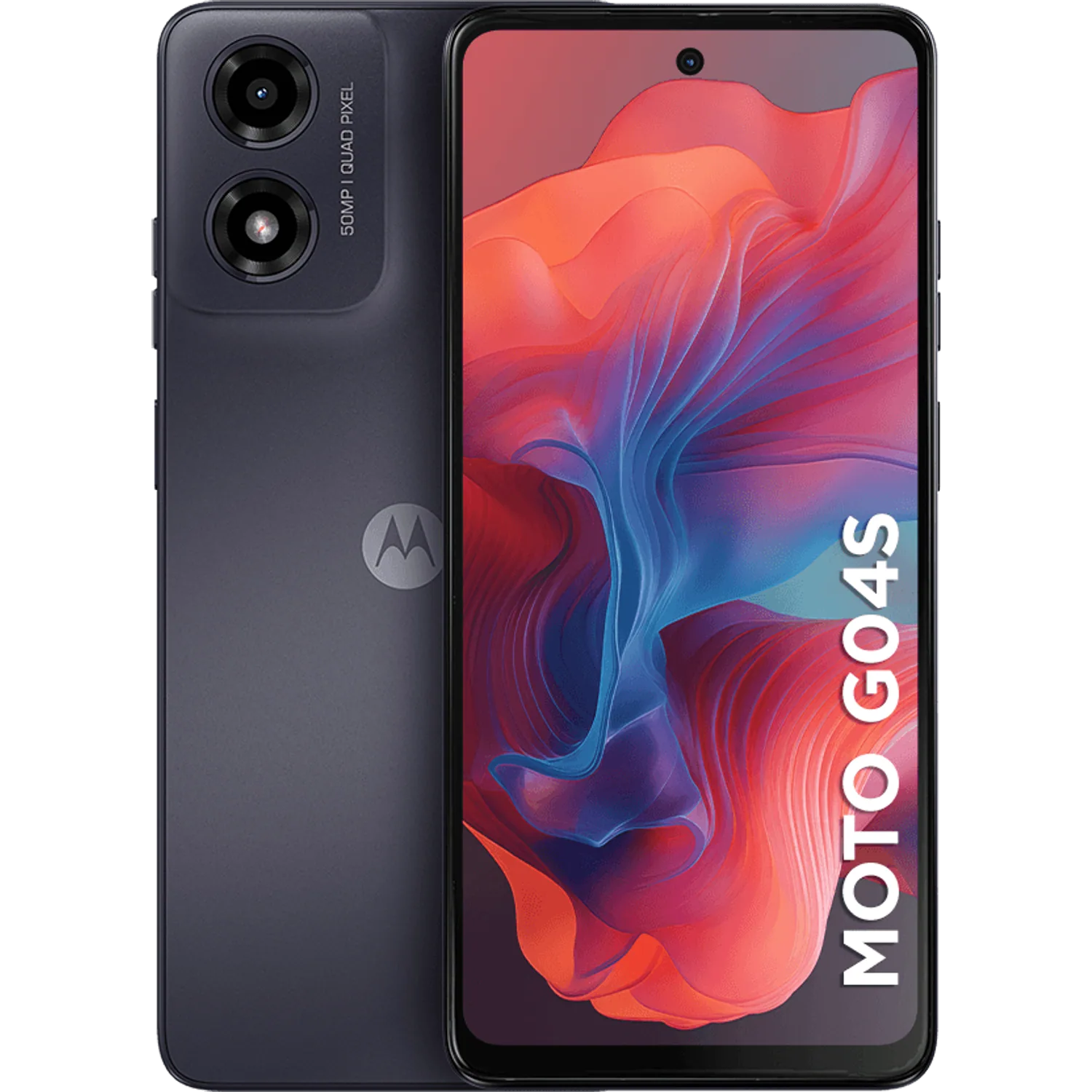 Motorola Moto G04s: frente e traseira