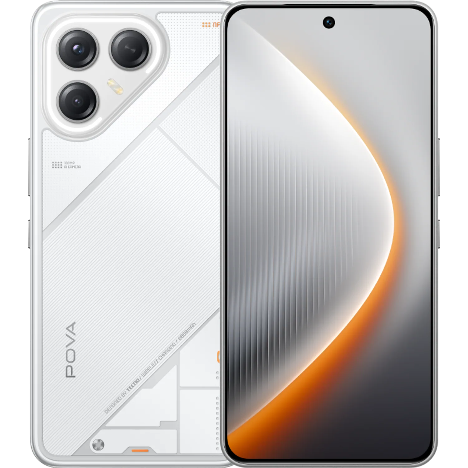Tecno Pova 7 Ultra 5G: frente e traseira