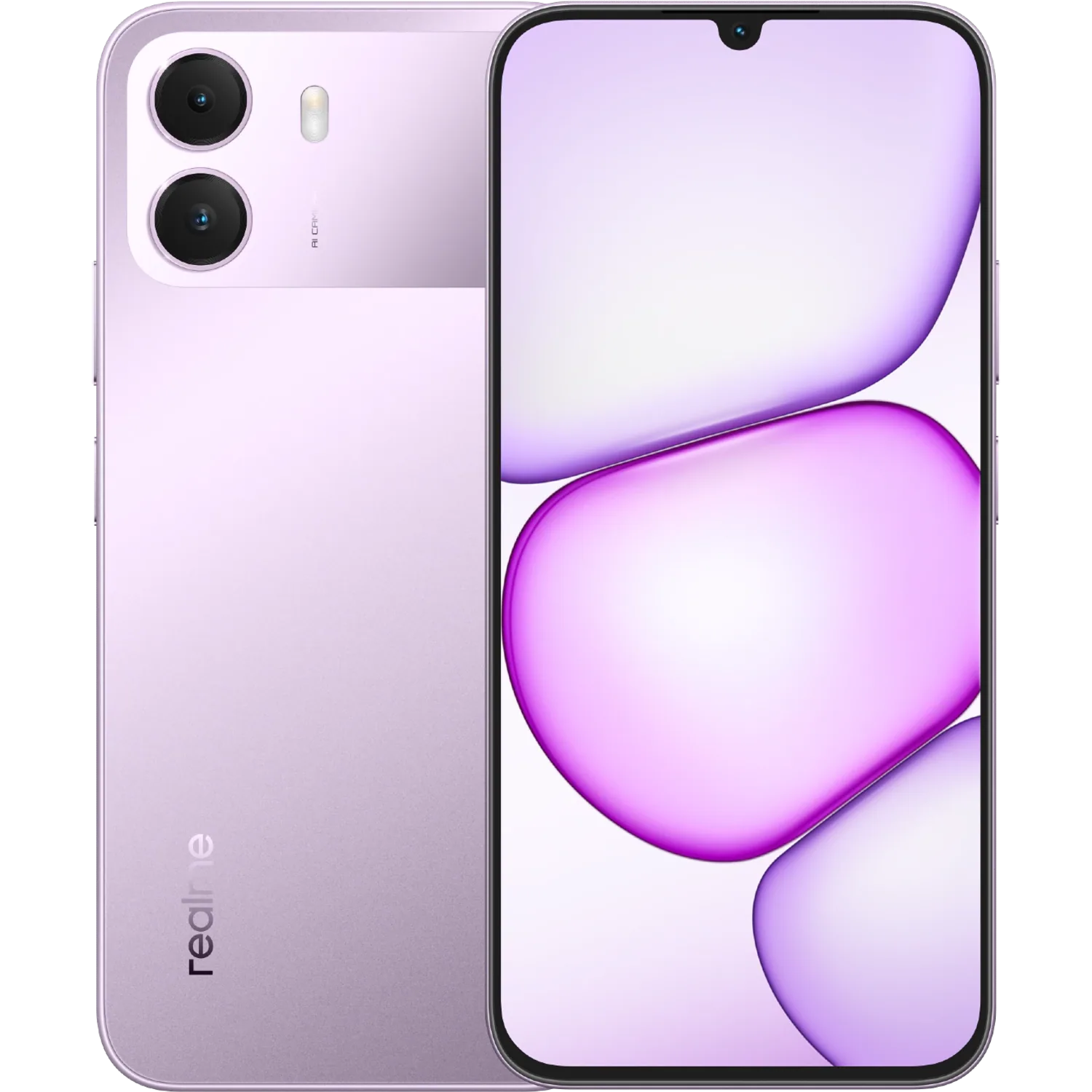 Realme P4 Lite 4G: frente e traseira
