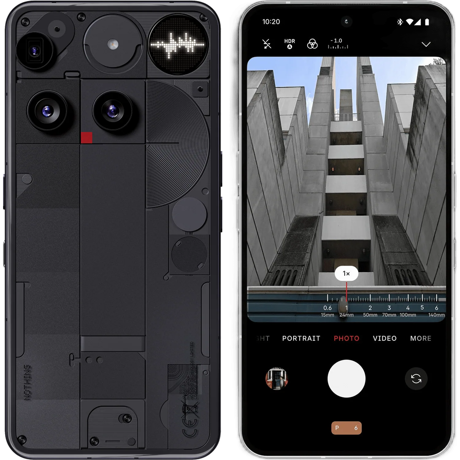 Nothing Phone (3): frente e traseira