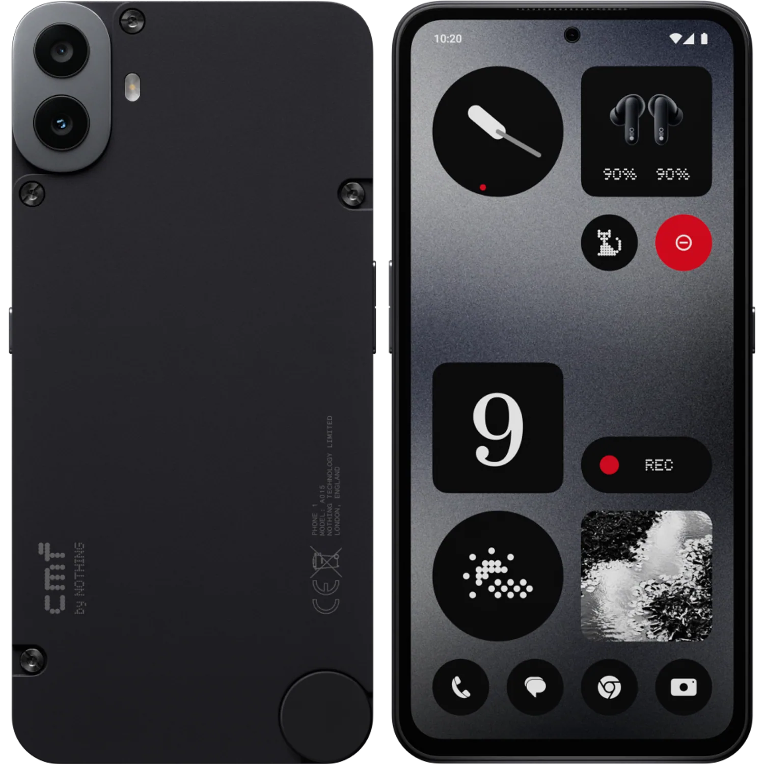CMF Phone 1: frente e traseira