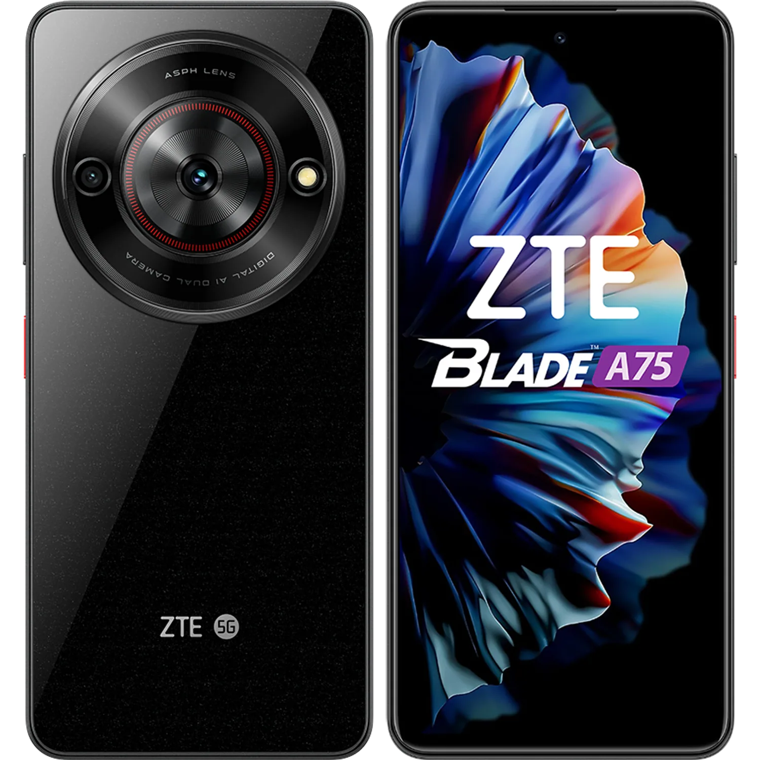 ZTE Blade A75 5G: frente e traseira