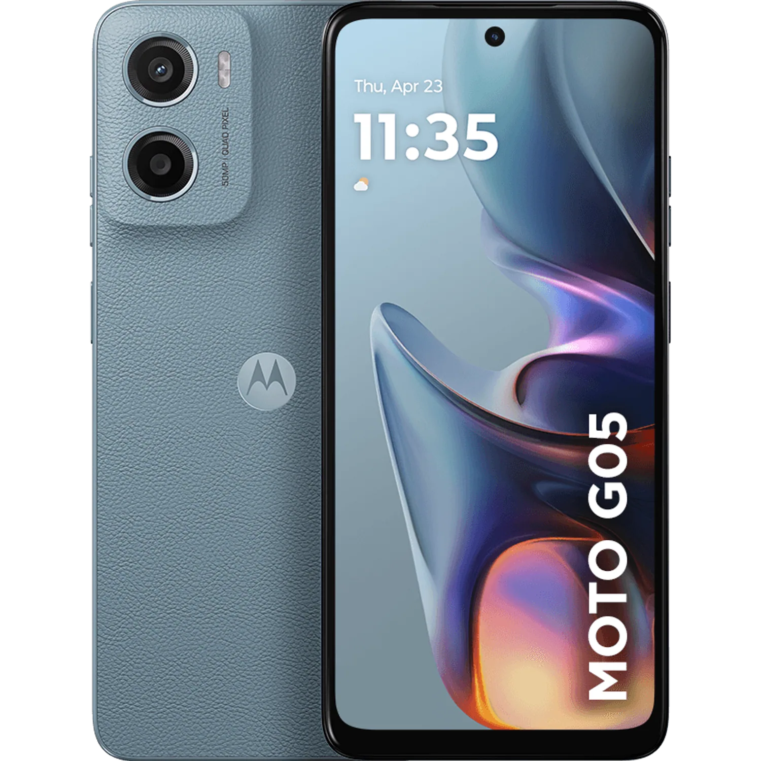 Motorola Moto G05: frente e traseira