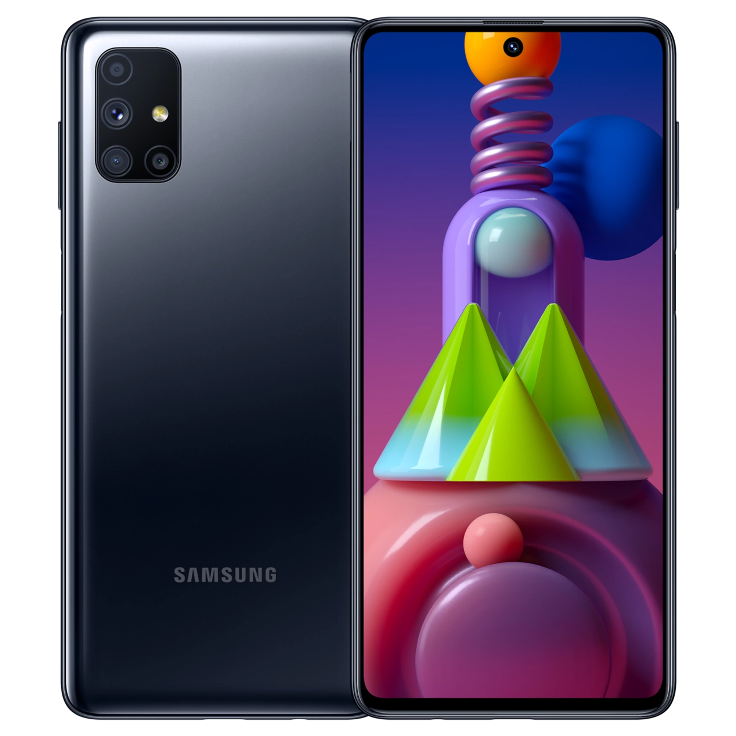 Samsung Galaxy M51: frente e traseira