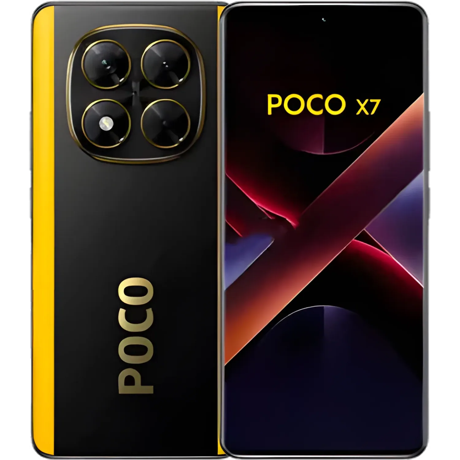 Xiaomi Poco X7: frente e traseira