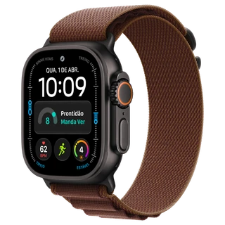Apple Watch Ultra 4 — 49 mm · Titânio · Preto · GPS + Cellular · Loop Alpina · Bordô · M